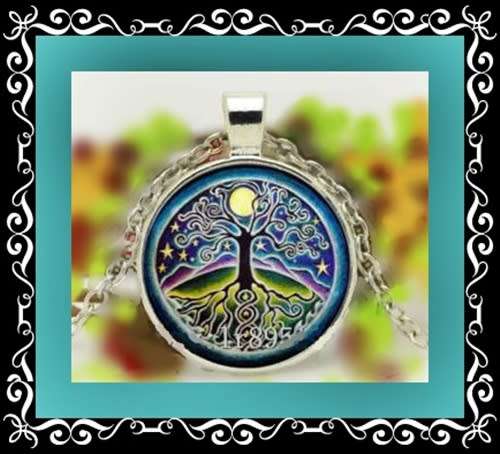Longevity symbol Tree of Life  pendant necklace