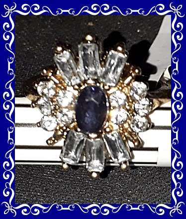 Lovely Bohemian Retro sparkly alloy ring 17mm
