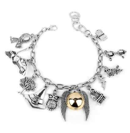 Lovely bracelet with charms inspired by the Harry Potter series