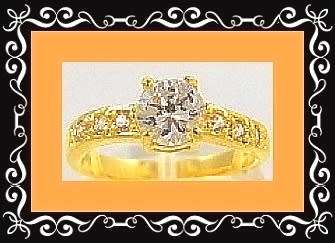 Stunning simulated Sapphires in 10KGP Ring Size 7