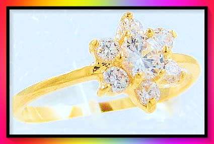 Interesting simulated Sapphires in 10KGP Ring Size 7