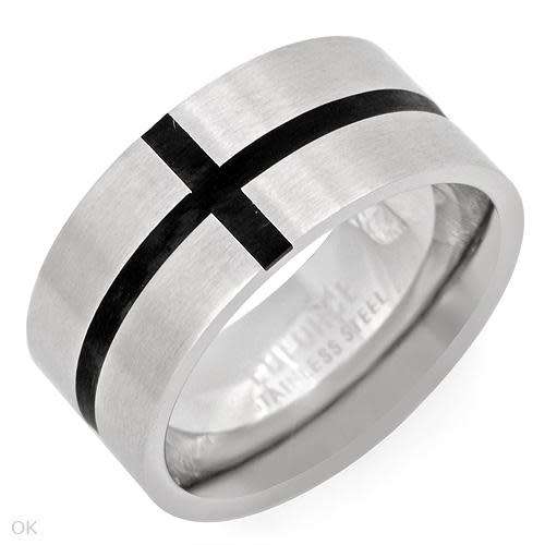 Well made Stainless Steel Men`s ring  size 11