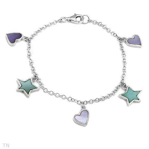 Sterling silver Bracelet with charms