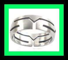 Stainless Steel Men`s ring with cut out design