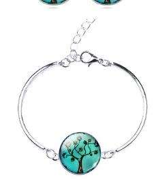 Enchanting Green Tree Bracelet sterling silver