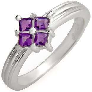 Gorgeous 0.60ctw amethyst  ring  size 7