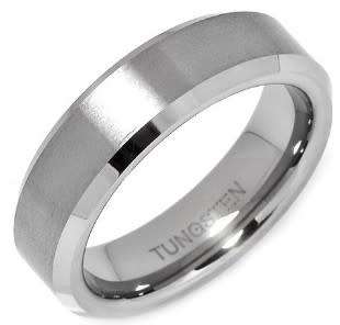 Stylish gents comfort fit ring in Tungsten  size 7.75 For a lifetime