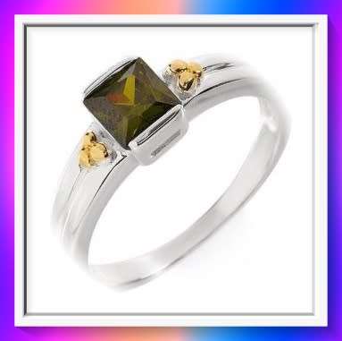 Darling two-tone silver ring with 1.46ctw cubic zirconia  Size : 7