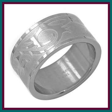 Stunning Stainless Steel Gents ring size 6