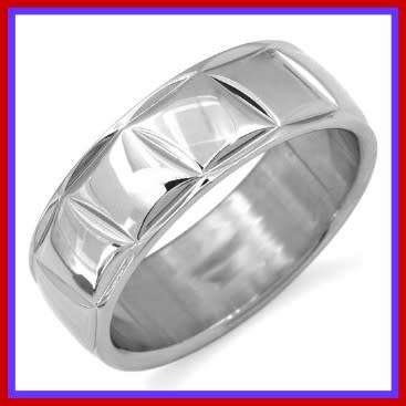 Intriguing Stainless Steel Gents ring (size 8)