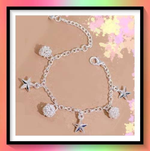 Lovely Star and rounds design charm bracelet