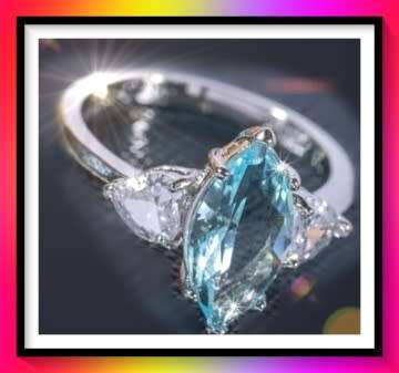 Gorgeous sky blue oval zirconia simulant ring size 10