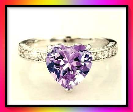 Precious purple heart design ring size: 10