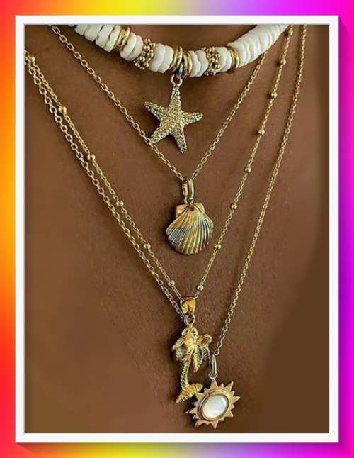 Vintage Beach Style Multilayer Necklace For Women