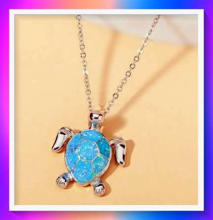 Bohemian style Sea Turtle Charm Necklace