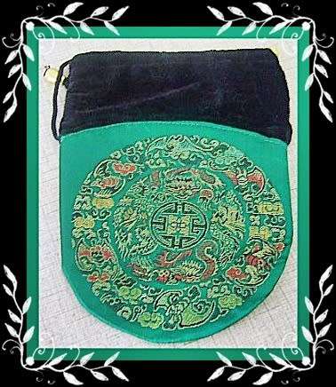Mini-bag round emerald green  - can be used as a cellphone purse or crossbody bag
