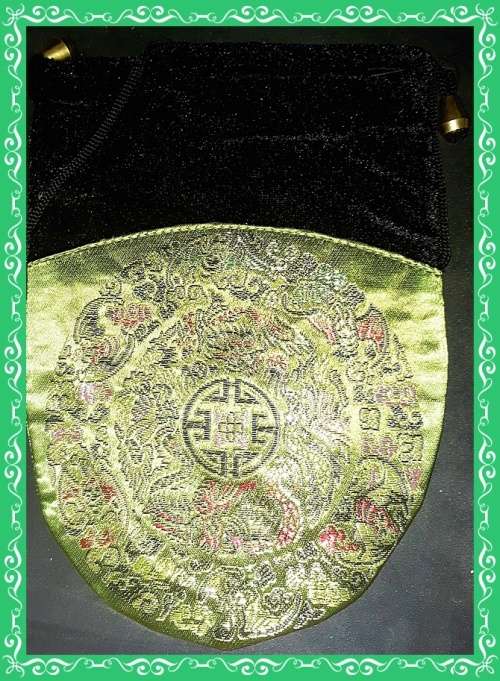 Mini-bag round Olive green  - can be used as a cellphone purse or crossbody bag