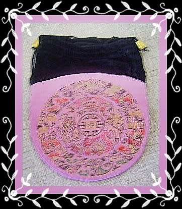 Mini-bag round pale pink  - can be used as a cellphone purse or crossbody bag