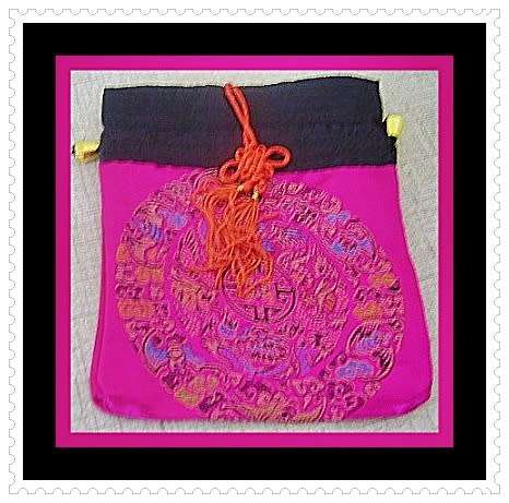 Mini-bag square dark pink-purple  - can be used as a cellphone purse or crossbody bag