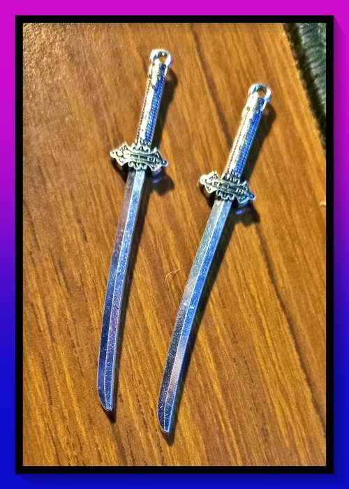 Zinc Alloy Sword DIY Pendant to use as a charm, pendant or jewellery making