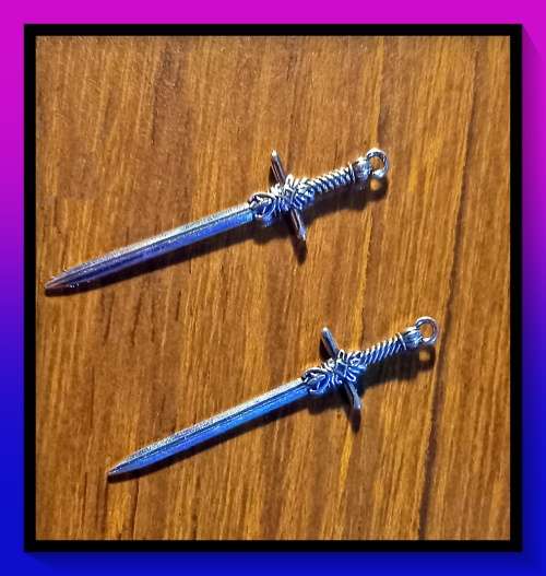 Zinc Alloy Sword DIY Pendant to use as a charm, pendant or jewellery making