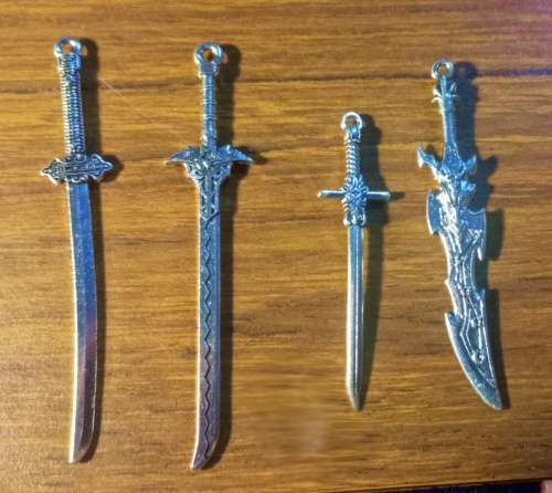 Zinc Alloy Sword DIY Pendant to use as a charm, pendant or jewellery making