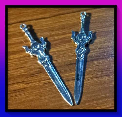 Zinc Alloy Sword DIY Pendant to use as a charm, pendant or jewellery making