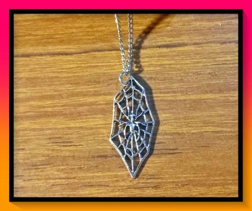 Halloween Pendant necklaces 480mm Spiderweb