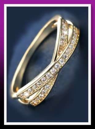 Simple Twist Design Micro Inlaid Cubic Zirconia simulant Ring  S6