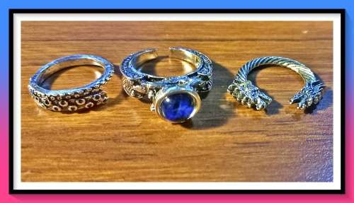 Lovely rhinestone and dragon 3pc set