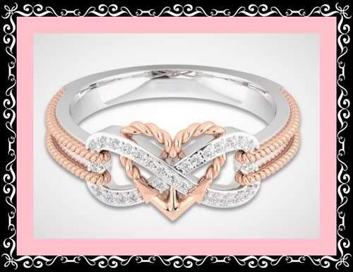 Stunning Infinity heart ring with zirconias