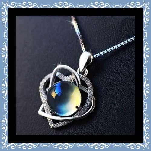 Luxurious Chiltonite on sterling silver plated necklace 22inch