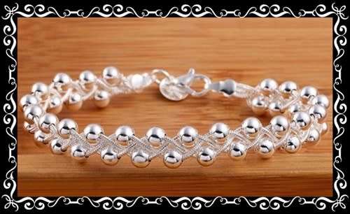 Enchanting Sterling silver plated bracelet 20cm