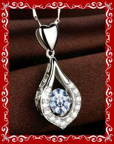 Sterling silver filled zircon pendant  - pendant only