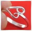 Lovely Heart design Sterling silver filled ring