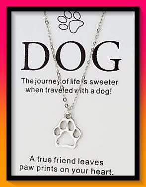 Paw Print Charm Necklace for animal lovers