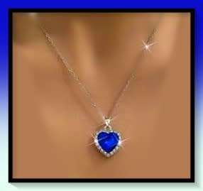 Enviable Blue  Heart Shaped Pendant Necklace