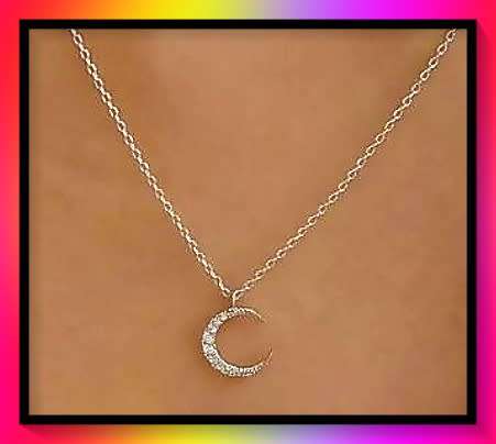 Lovely rhinestone charm necklace to show you care