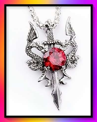 Bring out your inner knight - Dragon and Sword Charm Necklace