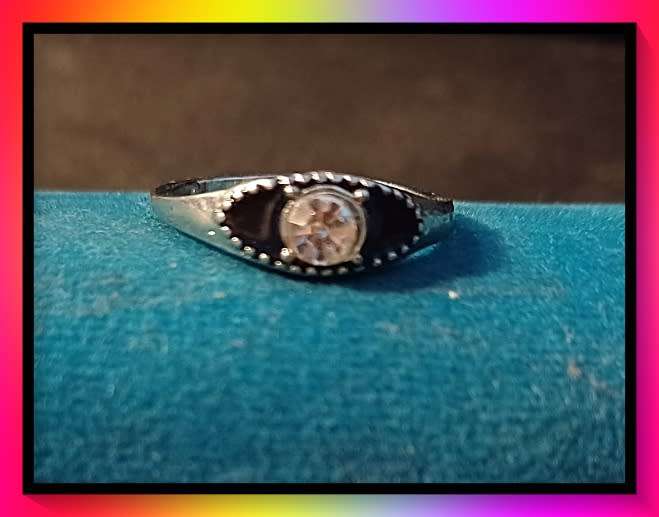 Bohemian Retro sparkly alloy ring 16mm