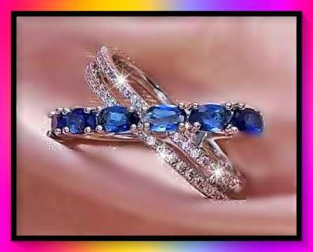 Lovely blue stone Cubic Zirconia simulant Decor Ring  Size 7