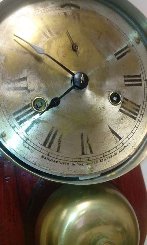 Antique Brass Ships Clock