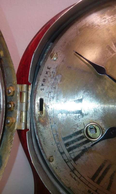 Antique Brass Ships Clock