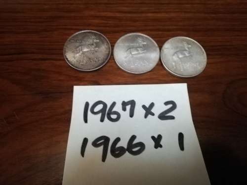R1. 00 silver coins