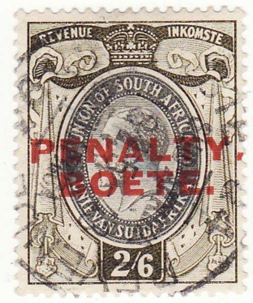 1931-37 KG V Revenue - 2/6d o/p Penalty.