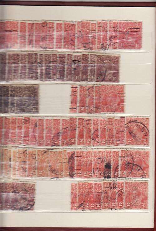 Small 18 page stockbook containing 1250+ stamps.