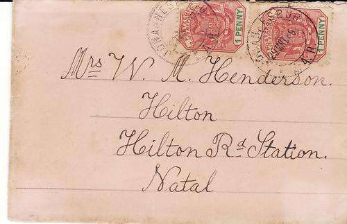 1897 Cover from Johannesburg.