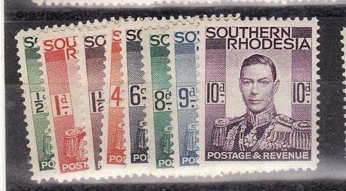 1937 S.Rhodesia KG VI Defs. 1/2d to 10d mint.