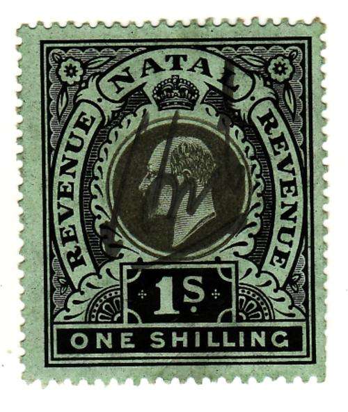 1906 KE VII Revenue 1/-.