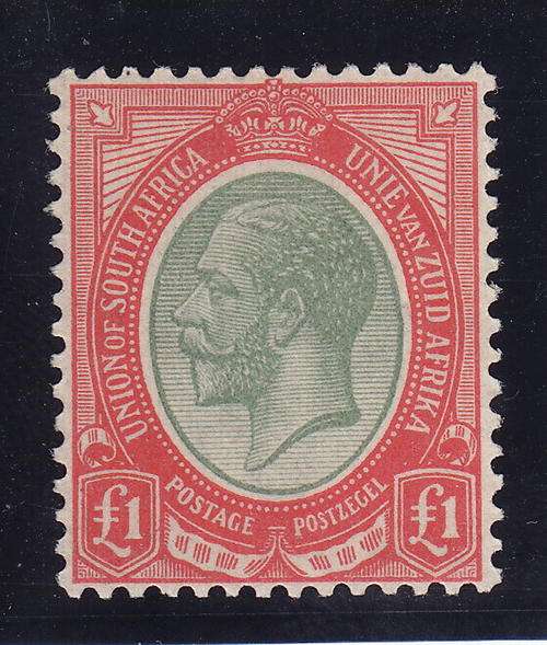 SOUTH AFRICA 1913 ONE POUND SACC 16a (the rare shade) MM